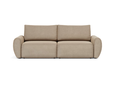 Norum sovesofa med Curve armlæn i 587 Phobos Mocha, set forfra