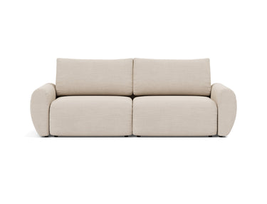 Norum sovesofa med Curve armlæn i 612 Blida Sand Grey, set forfra