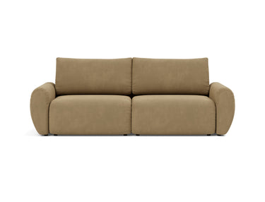 Norum sovesofa med Curve armlæn i 860 Yogia Olive Brown, set forfra