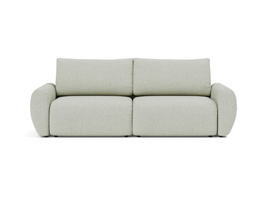 Norum sovesofa med Curve armlæn i 888 Mozart Slate Brown, set forfra