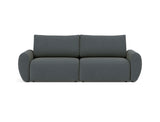 Norum sovesofa med Curve armlæn i 894 Mozart Grey Bronze, set forfra