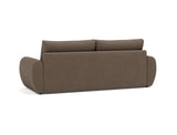 Norum sovesofa med Curve armlæn i 411 Esina Cedar Brown, set skråt bagfra
