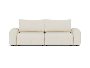 Norum sovesofa med Chunky armlæn i 531 Bouclé Off White, set forfra