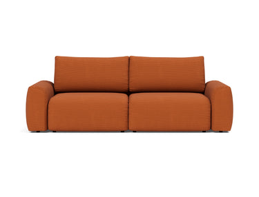 Norum sovesofa med Chunky armlæn i 595 Corduroy Burnt Orange, set forfra