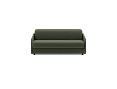 Eivor 140 sovesofa med Spring madras i 413 Esina Olive Green, set forfra