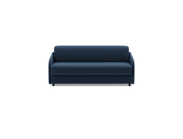 Eivor 140 sovesofa med Spring madras i 414 Esina Indigo Blue, set forfra