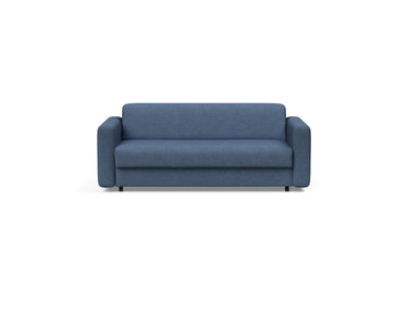 Killian 140 sovesofa (Dual Madras) i 302 Weda Blue, set forfra