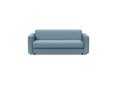 Killian 140 sovesofa (Dual Madras) i 525 Mixed Dance Light Blue, set forfra