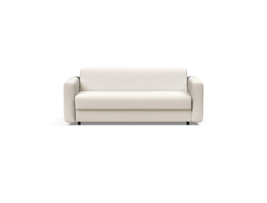Killian 140 sovesofa (Dual Madras) i 531 Bouclé Off White, set forfra