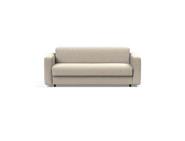 Killian 140 sovesofa (Dual Madras) i 539 Bouclé Beige, set forfra