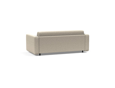 Killian 140 sovesofa (Dual Madras) i 539 Bouclé Beige, set skråt bagfra