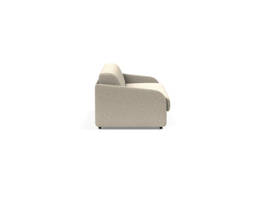 Eivor 160 sovesofa med Dual madras i 539 Bouclé Beige, set fra siden