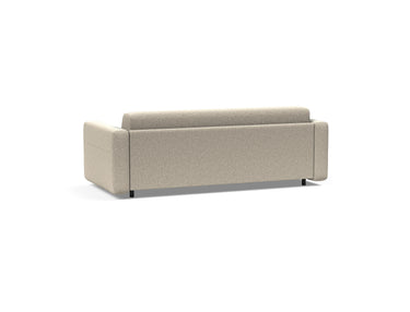 Killian 160 sovesofa med Spring madras i 539 Bouclé Beige, set skråt bagfra
