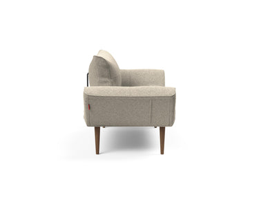 Zeal Styletto daybed i 539 Bouclé Beige, set fra siden