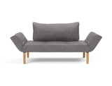 Zeal Bow daybed i 282 Avella Warm Grey, set forfra