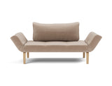 Zeal Bow daybed i 417 Esina Mocha, set forfra