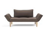 Zeal Bow daybed i 530 Bouclé Taupe, set forfra