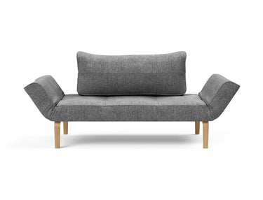 Zeal Bow daybed i 563 Twist Charcoal, set forfra