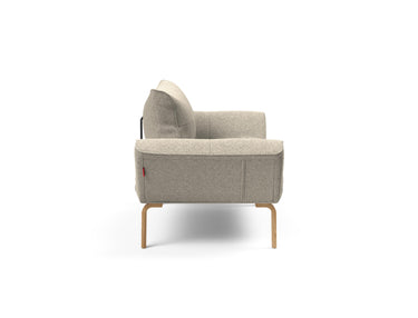 Zeal Bow daybed i 539 Bouclé Beige, set fra siden