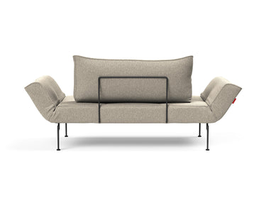 Zeal Laser daybed i 539 Bouclé Beige, set bagfra
