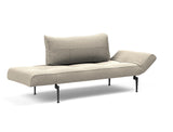 Zeal Laser daybed i 539 Bouclé Beige, med den ene side sænket