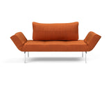 Zeal Straw daybed i 412 Esina Rust Orange, set forfra