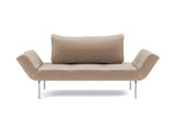 Zeal Straw daybed i 417 Esina Mocha, set forfra