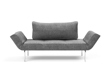 Zeal Straw daybed i 563 Twist Charcoal, set forfra