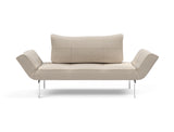 Zeal Straw daybed i 612 Blida Sand Grey, set forfra
