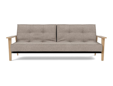 Splitback Frej sovesofa i 472 Yuveno Warm Grey, set forfra