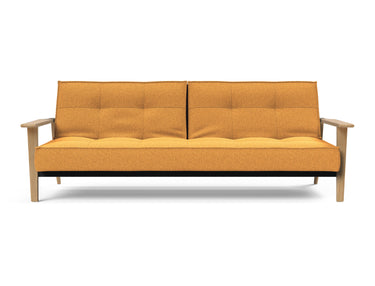 Splitback Frej sovesofa i 536 Bouclé Ochre, set forfra