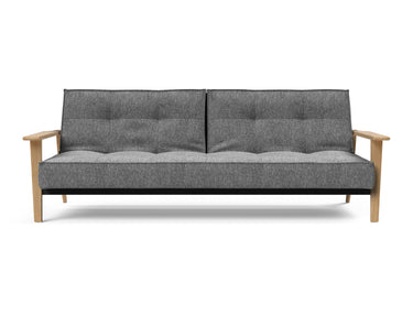 Splitback Frej sovesofa i 563 Twist Charcoal, set forfra