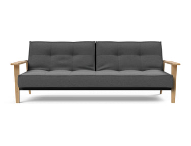 Splitback Frej sovesofa i 852 Mahoga Seal Grey, set forfra