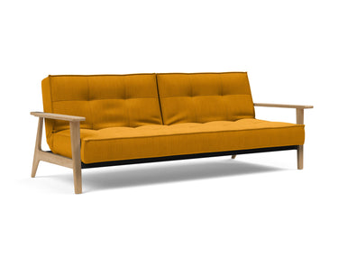 Splitback Frej sovesofa i 507 Elegance Burned Curry, set skråt forfra