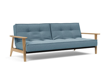 Splitback Frej sovesofa i 525 Mixed Dance Light Blue, set skråt forfra