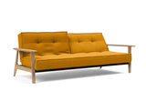 Splitback Frej sovesofa i 507 Elegance Burned Curry, med den ene ryghalvdel lænet tilbage