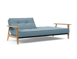 Splitback Frej sovesofa i 525 Mixed Dance Light Blue, med den ene ryghalvdel lagt ned