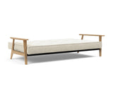 Splitback Frej sovesofa i 357 Taura Off White, slået ud til seng
