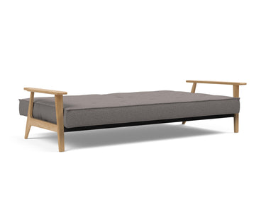 Splitback Frej sovesofa i 521 Mixed Dance Grey, slået ud til seng