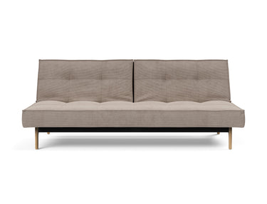 Splitback Eik sovesofa i 318 Cordufine Beige, set forfra