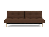 Splitback Eik sovesofa i 359 Taura Cappuccino, set forfra