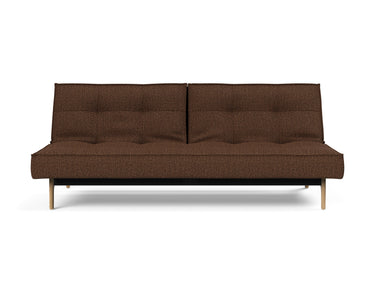Splitback Eik sovesofa i 359 Taura Cappuccino, set forfra