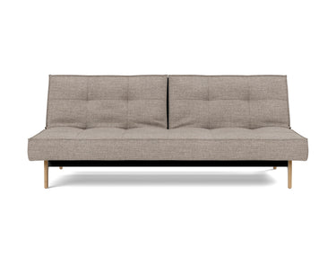 Splitback Eik sovesofa i 472 Yuveno Warm Grey, set forfra