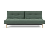 Splitback Eik sovesofa i 518 Elegance Green, set forfra