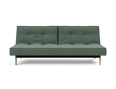 Splitback Eik sovesofa i 518 Elegance Green, set forfra
