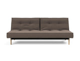 Splitback Eik sovesofa i 530 Bouclé Taupe, set forfra