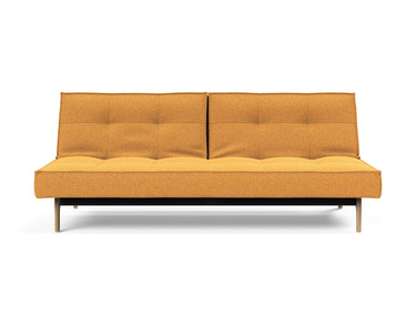 Splitback Eik sovesofa i 536 Bouclé Ochre, set forfra