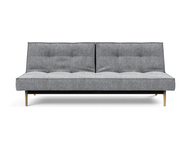 Splitback Eik sovesofa i 565 Twist Granite, set forfra