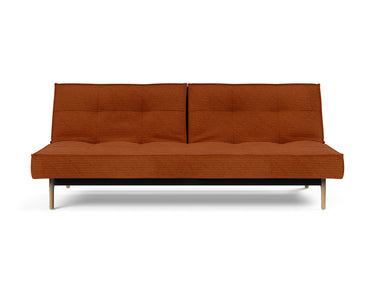 Splitback Eik sovesofa i 595 Corduroy Burnt Orange, set forfra