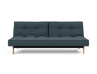 Splitback Eik sovesofa i 851 Mahoga Dark Blue, set forfra